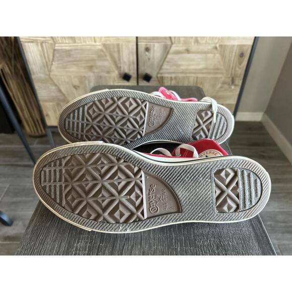 Converse Chuck Taylor Red High Top Sneaker Mens 9 Womens 11 - Picture 6 of 8